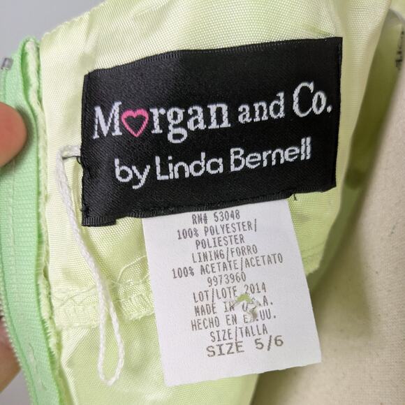 Vintage Morgan Co Prom Dress Maxi Gown 6 Green Fairy Princess 90s Y2K Glam - Picture 12 of 15